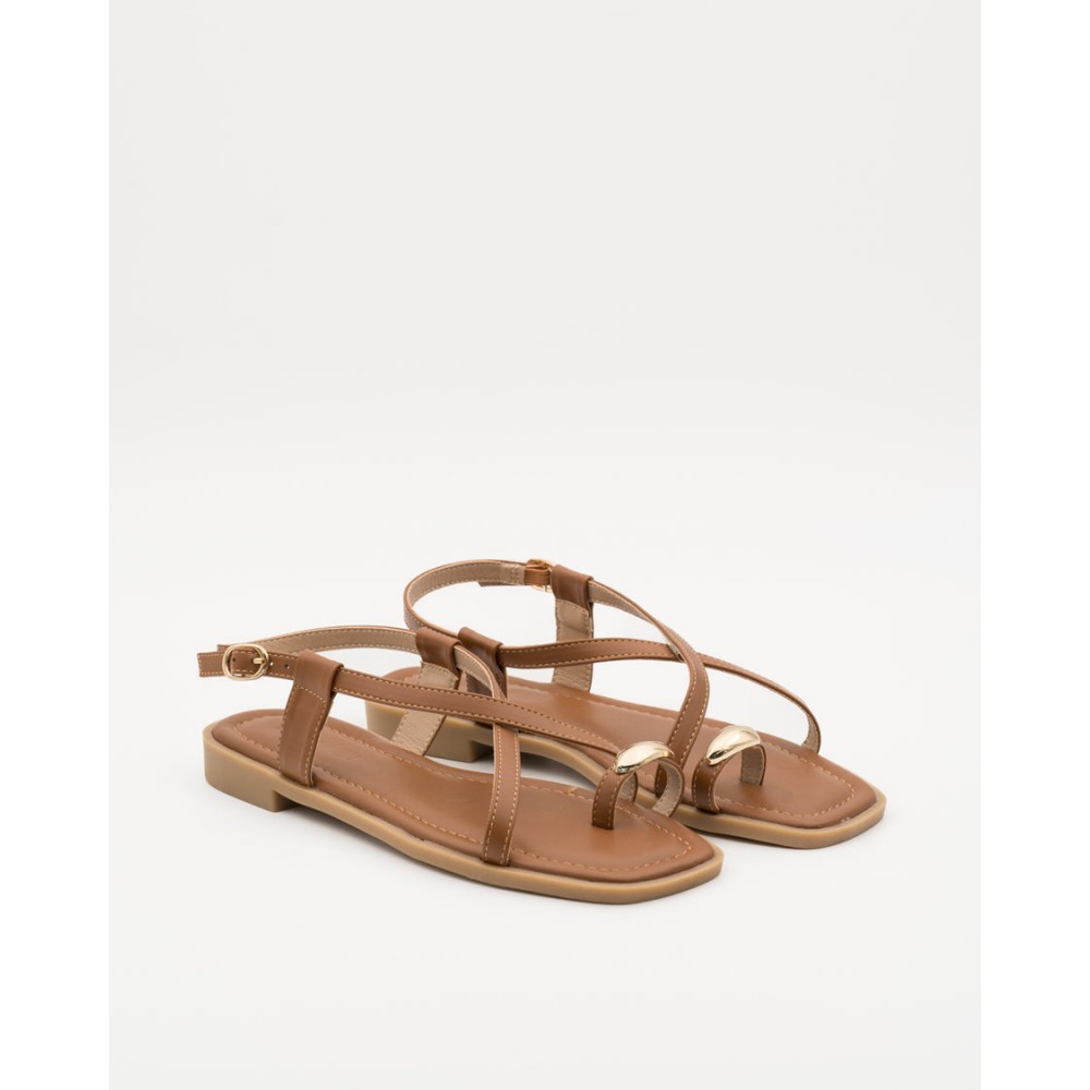 KTEY 282 YS52226 BROW Sandalias planas de Mujer 36331 25V SANDALIA ESCLAVA DEDO BROWN - details 1