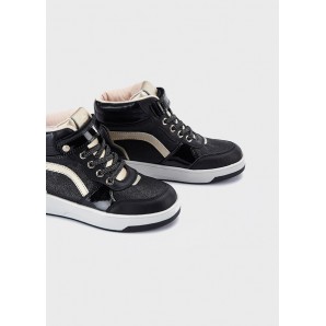 BOTIN MODA NEGRO ORO