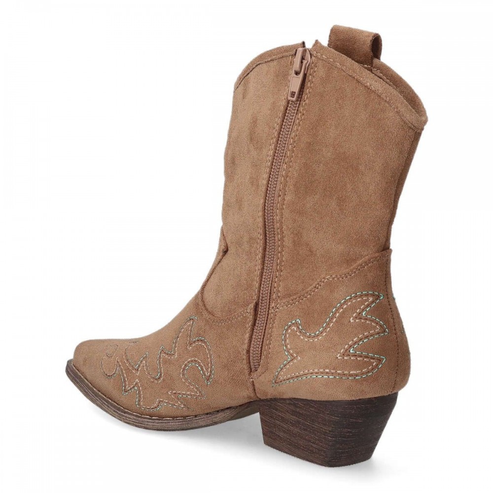 BOTIN COWBOY GRABADO FILIGRANA CAMEL