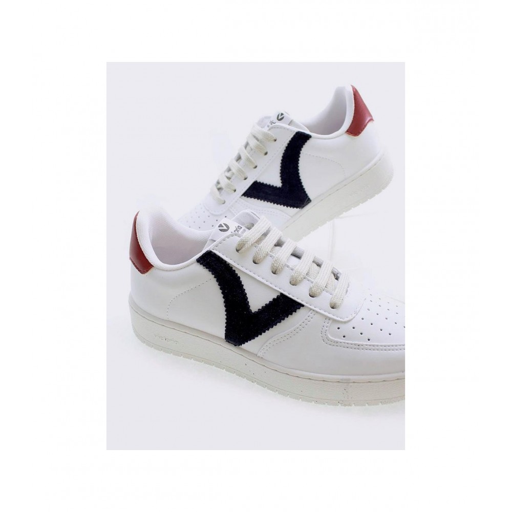 SNEAKERS BLANCO LOGO V MARINO