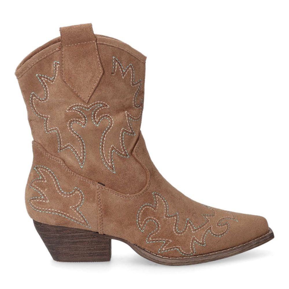 BOTIN COWBOY GRABADO FILIGRANA CAMEL