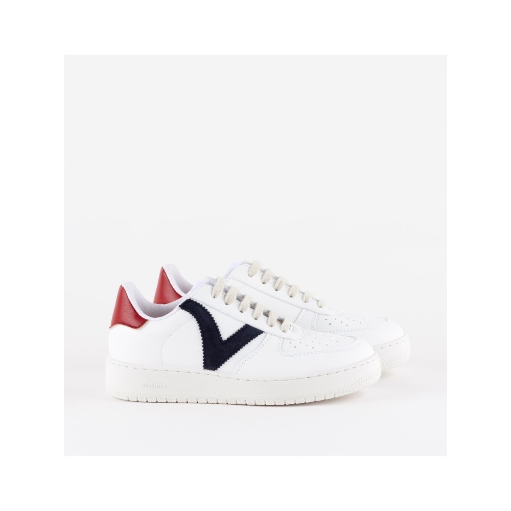 SNEAKERS BLANCO LOGO V MARINO
