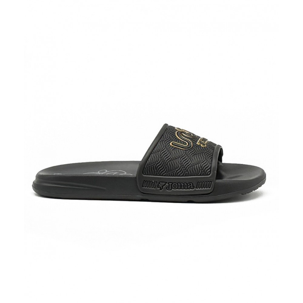 PALA PISCINA NEGRO LOGO JOMA DORADO
