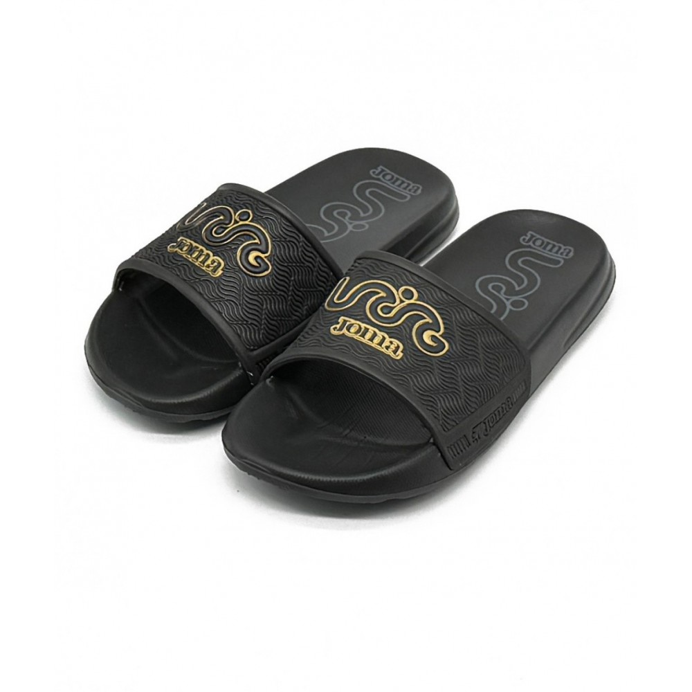PALA PISCINA NEGRO LOGO JOMA DORADO