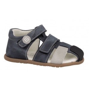 SANDALIA CERRADA NAVY-GRIS