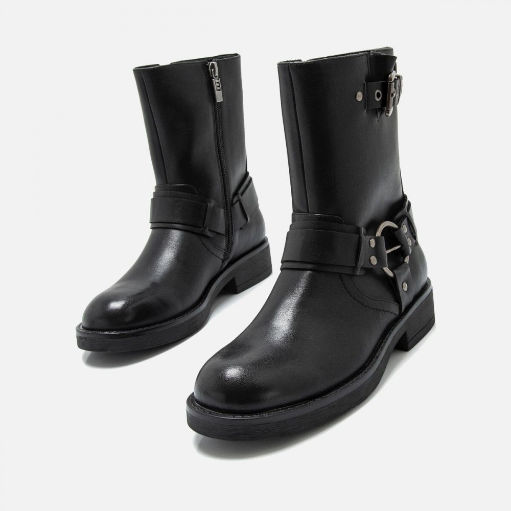 BOTA CHOPPER HEBILLA NEGRO