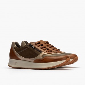 DEPORTIVO CON CREMALLERA CUERO