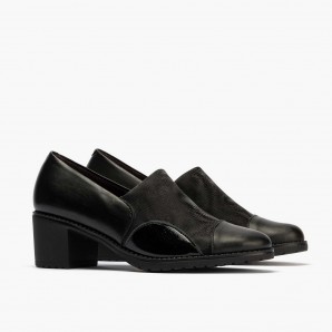 ZAPATO ABOTINADO LYCRA NEGRO