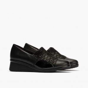 ZAPATO ABOTINADO LYCRA NEGRO