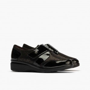 BLUCHER LYCRA CON VELCRO NEGRO