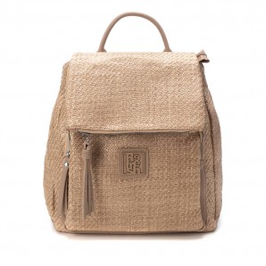 MOCHILA RAFIA TAUPE