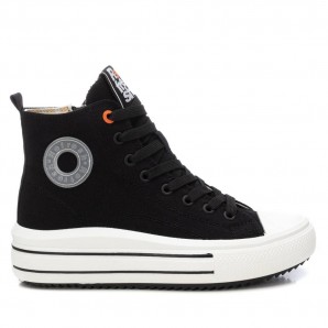 BOTIN LONA DOBLE PISO NEGRO