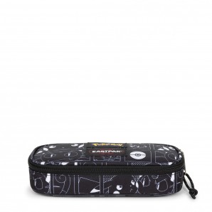 ESTUCHE OVAL POKEMON. NEGRO