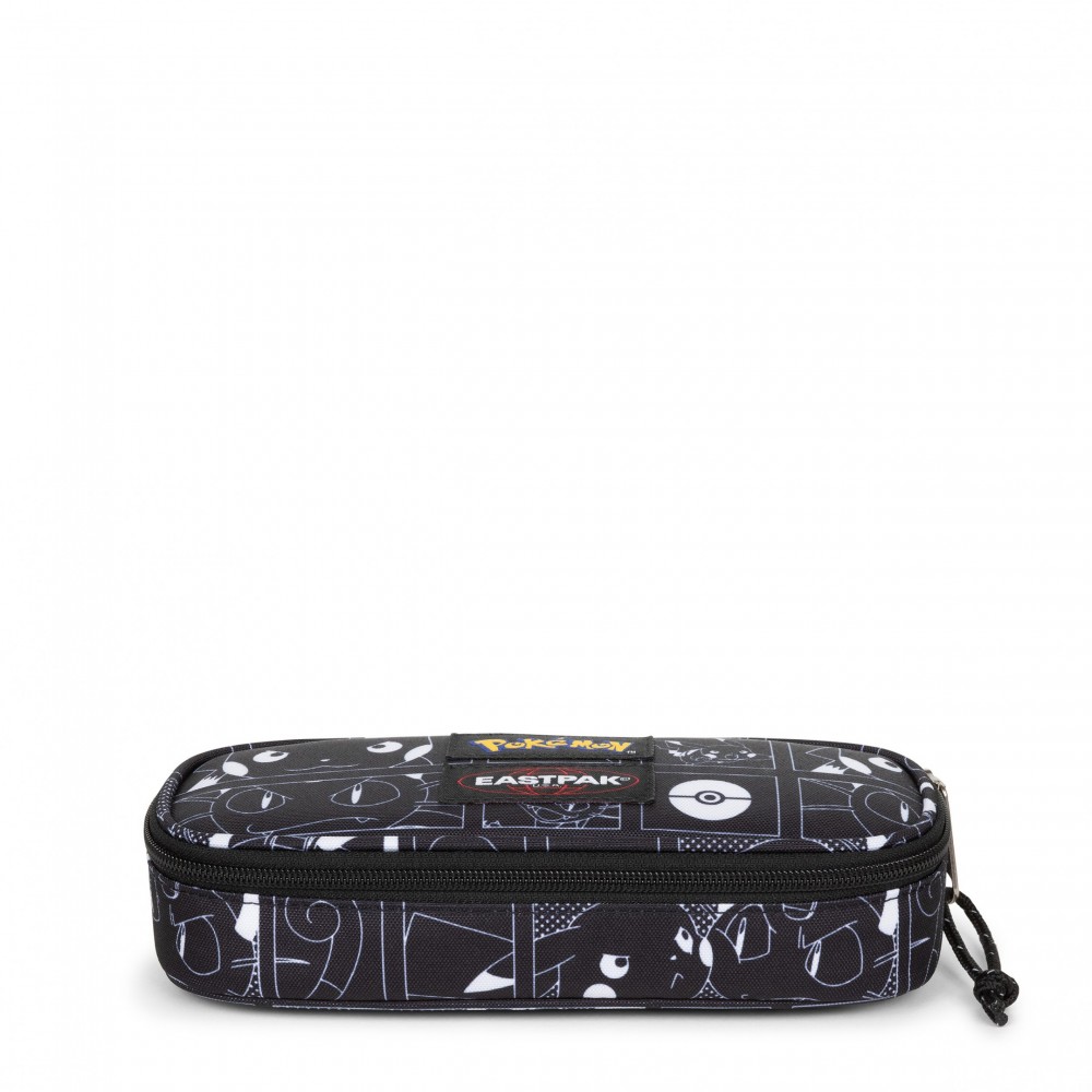 ESTUCHE OVAL POKEMON. NEGRO