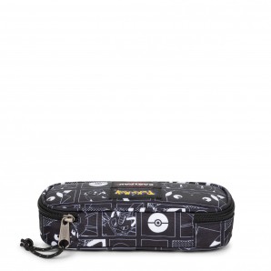 ESTUCHE OVAL POKEMON. NEGRO