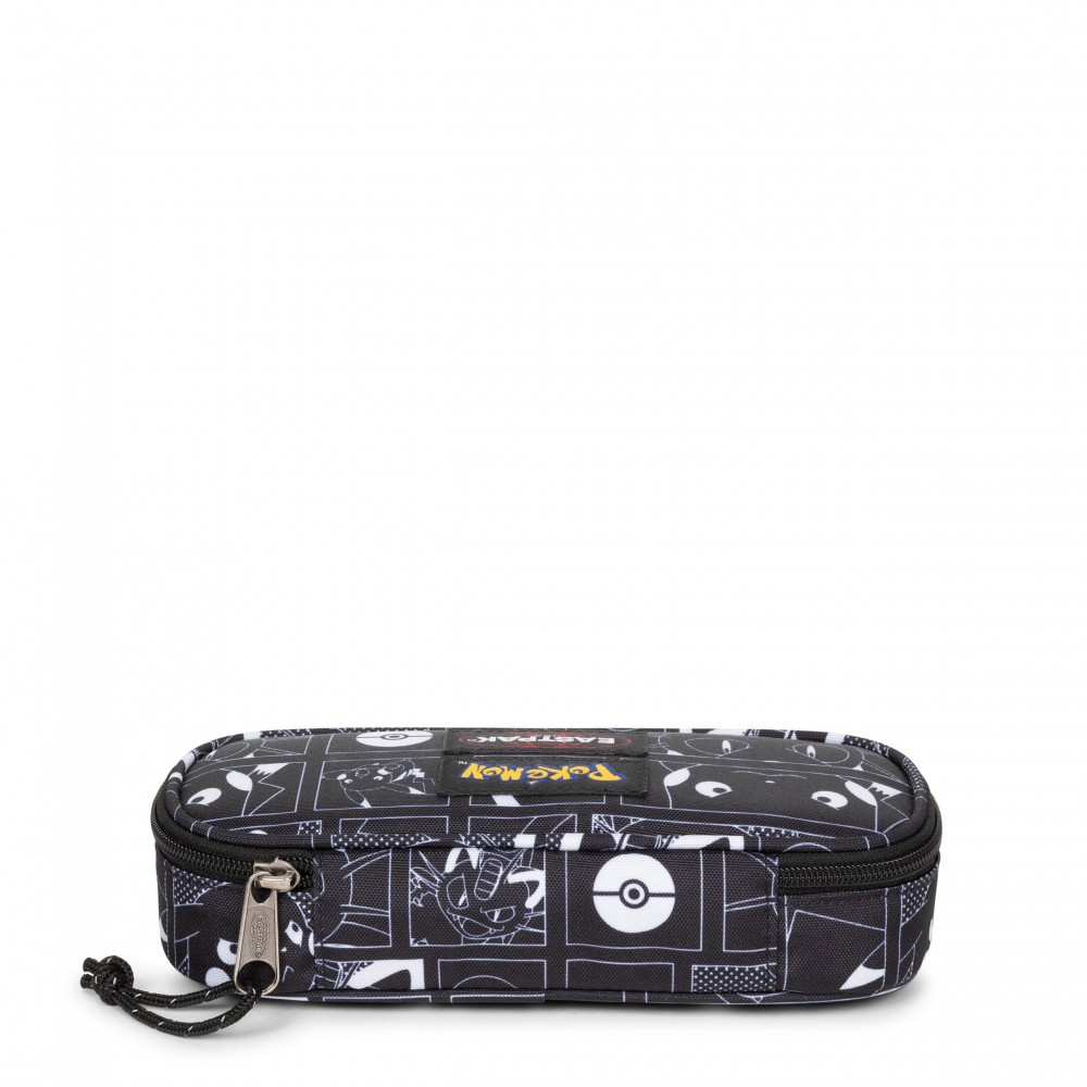 ESTUCHE OVAL POKEMON. NEGRO