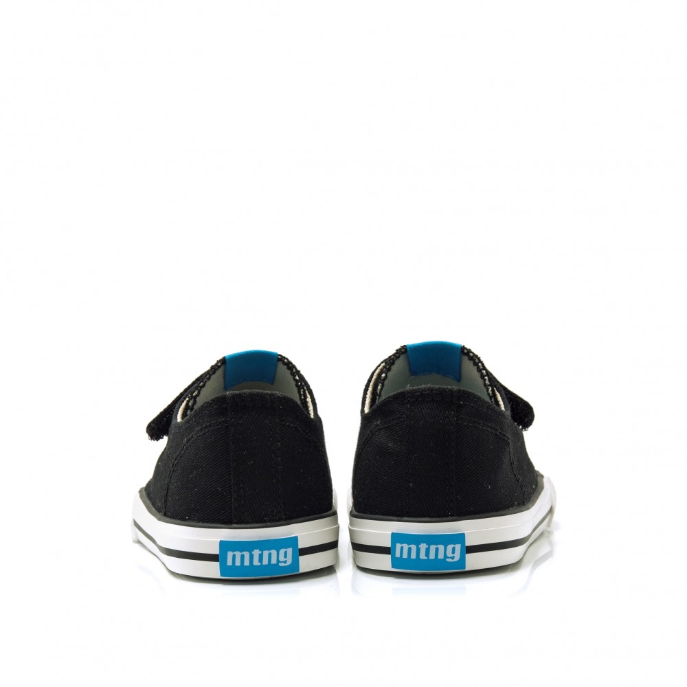 ZAPATILLA ELASTICO Y VELCRO NEGRO