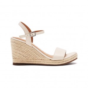 SANDALIA CUÑA YUTE OFF-WHITE
