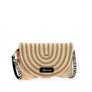 CARTERA SOLAPA RAFIA NATURAL