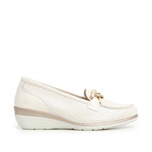 MOCASIN CADENA NATURAL LINO