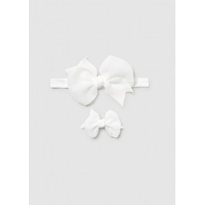 SET DIADEMA Y PINZA BLANCO