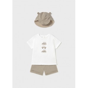CONJUNTO PETO CON GORRO LIENZO