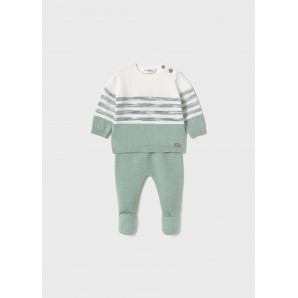 CONJUNTO POLAINA TRICOT MENTA