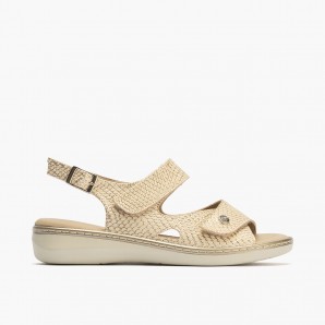 SANDALIA DOBLE VELCRO ORO