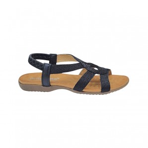 SANDALIA ELASTICO NEGRO