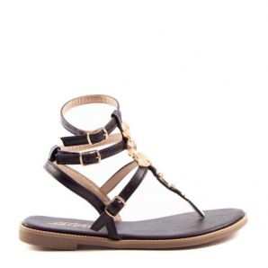 SANDALIA ADORNO METALICO MOKA