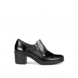 ZAPATO CON CREMALLERA LATERAL NEGRO