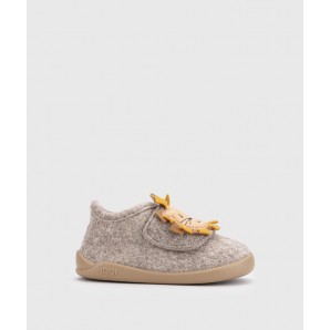 ZAPATILLA VELCRO BAREFOOT LEON TAUPE
