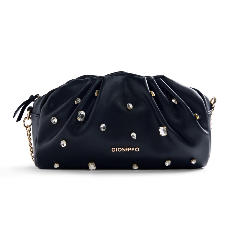 BOLSO CADENA ADORNOS CIRCONITAS NEGRO