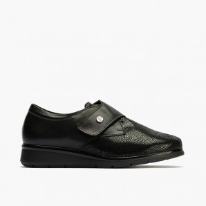 BLUCHER CORREA CON LYCRA NEGRO