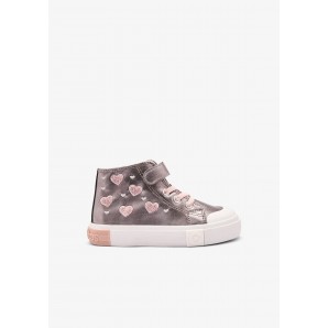 SNEAKERS BOTA CORAZONES PEWTER/PINK