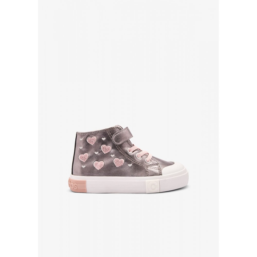 SNEAKERS BOTA CORAZONES PEWTER/PINK