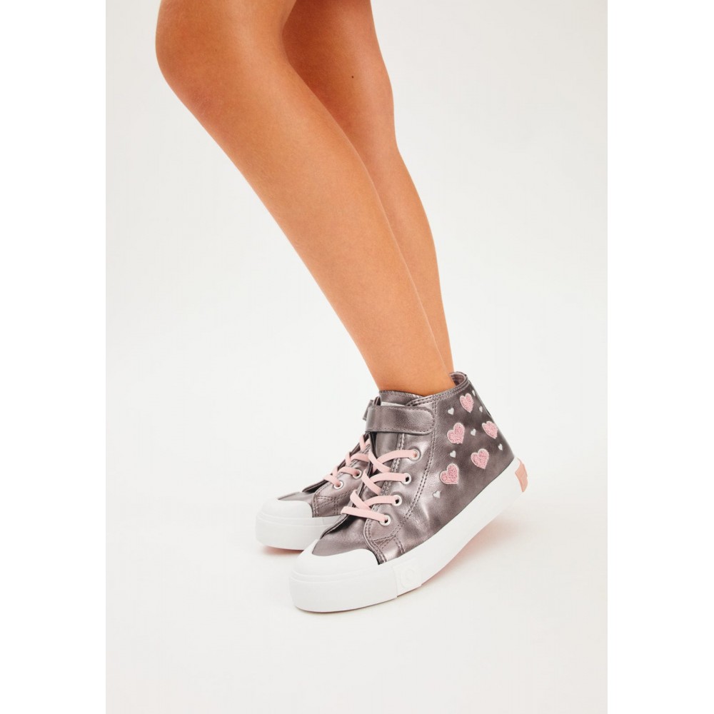 SNEAKERS BOTA CORAZONES PEWTER/PINK